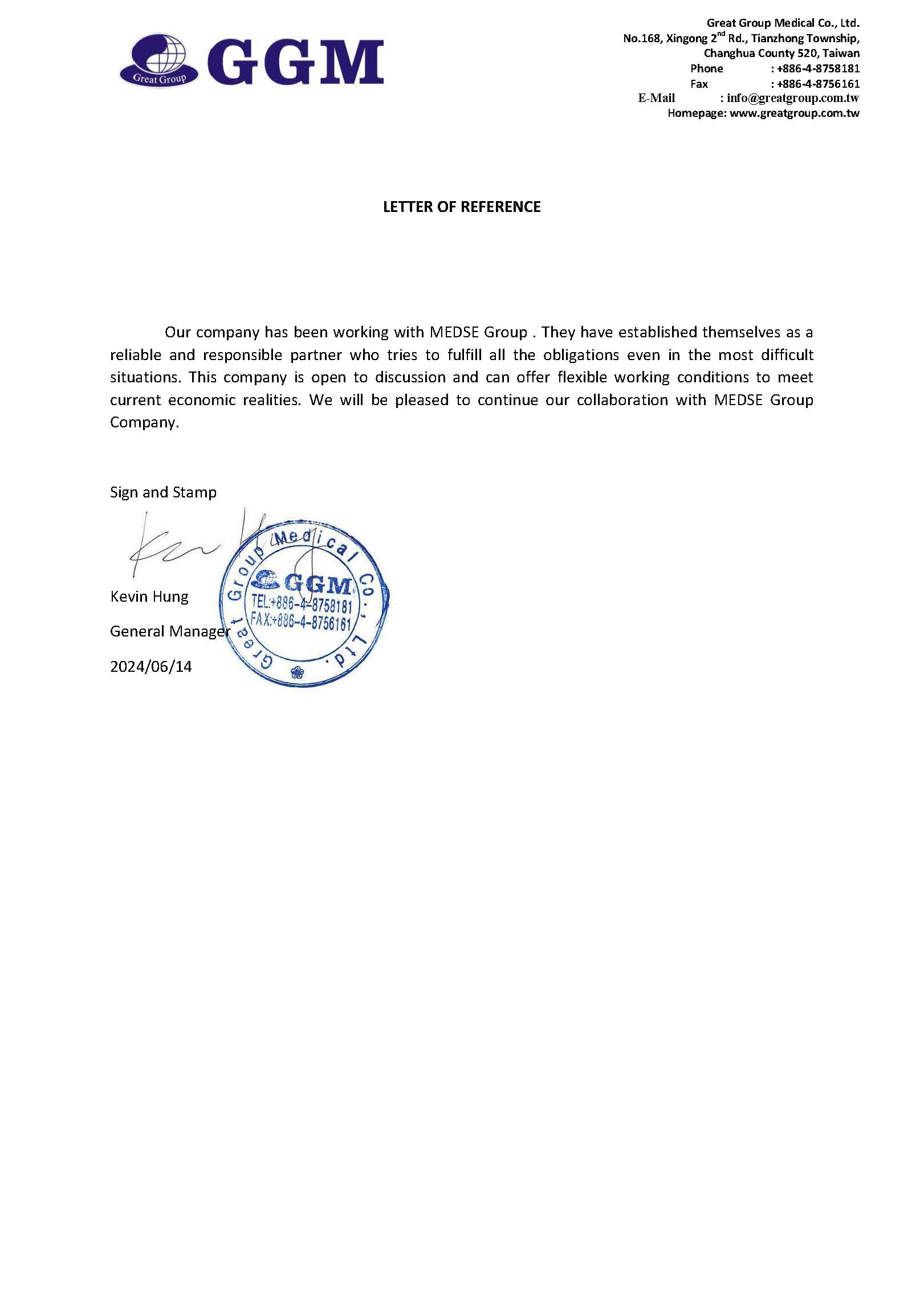 GGM Great Group Medical Co., Ltd.