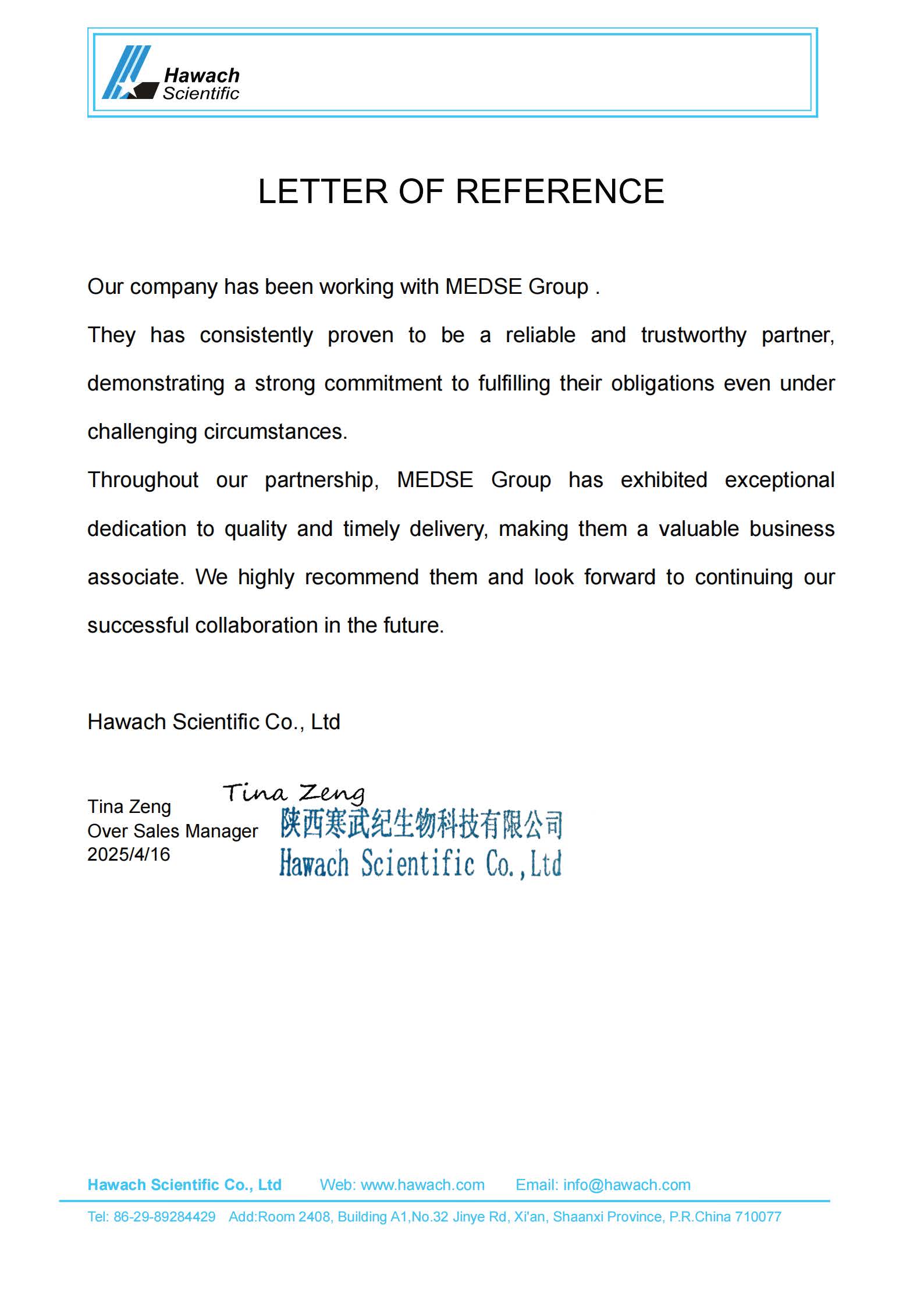 Hawach Scientific Co., Ltd.
